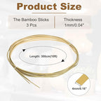 MECCANIXITY 3 Rolls Bamboo Strips - Image 2