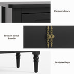 FansaFurn 3-Door Cabinet with Adjustable Shelves, Accent Sideboard with Turned - Image 7