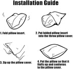 NiNi ALL Pack of 2 Decorative Outdoor Waterproof Pillow Covers Square Garden - Image 7