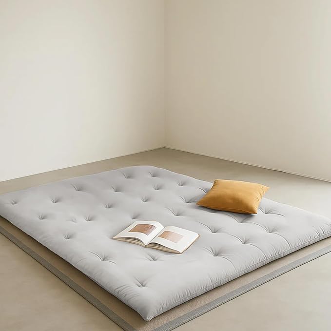 ZonLi Japanese Floor Futon Mattress Twin Size 75"x 39", 100% Cotton Cover 2.5'' - Image 8