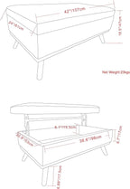 SIMPLIHOME Owen Lift Top Coffee Table Storage Ottoman - Image 3