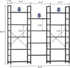 NUMENN Triple 5 Tier Bookshelf, Wide Book Shelf - Image 2