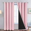 Yakamok Pink 100% Blackout Curtains 84 Inches Long by Yakamok