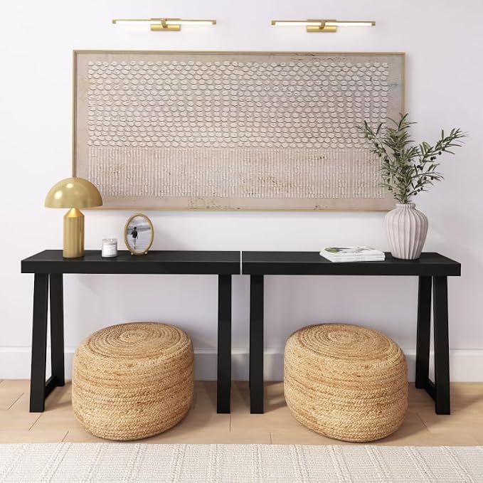 Plank+Beam Solid Wood Console Table, 46 Inch, Sofa Table, Narrow Entryway Table - Image 8
