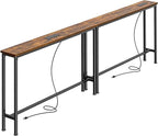 SUPERJARE 78.8 inch Narrow Console Table by SUPERJARE