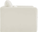 Meridian Furniture 199Cream-C Sloan Collection Modern | Contemporary Velvet - Image 7