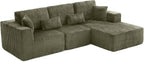 110" Cloud Sectional Couch, Modular Sectional Sofa - Image 6