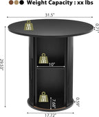 31.5" Round Dining Table for 2-4, Modern Kitchen Table - Image 2