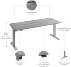 Bush Business Furniture 72-inch Electric Height Adjustable Standing Desk - Image 3