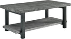 Alaterre Furniture Pomona Living Room 42 Inch Rectangular Solid Wood Coffee - Image 11