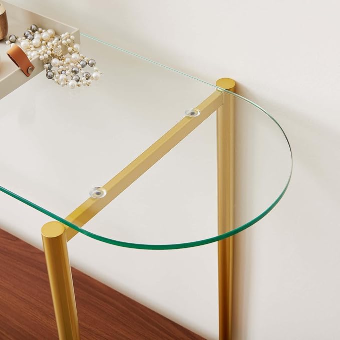 LumFurn Oval Glass Console Table - Image 6