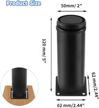 Set of 4 Stainless Steel Furniture Legs 5 Inch, Adjustable Round Cabinet Legs - Image 2
