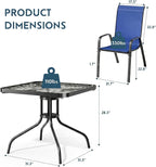 Arlopu 5 Piece Outdoor Patio Dining Set, Porch Furniture - Image 2