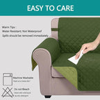 U-NICE HOME 4 Seater Sofa Cover 91''Large Couch Cover, Huntergreen/Sage | - Image 5