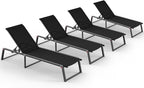 Aluminum Chaise Lounge Chair Outdoor, Foldable& No Assembly Patio Pool Lounge by Oasbira