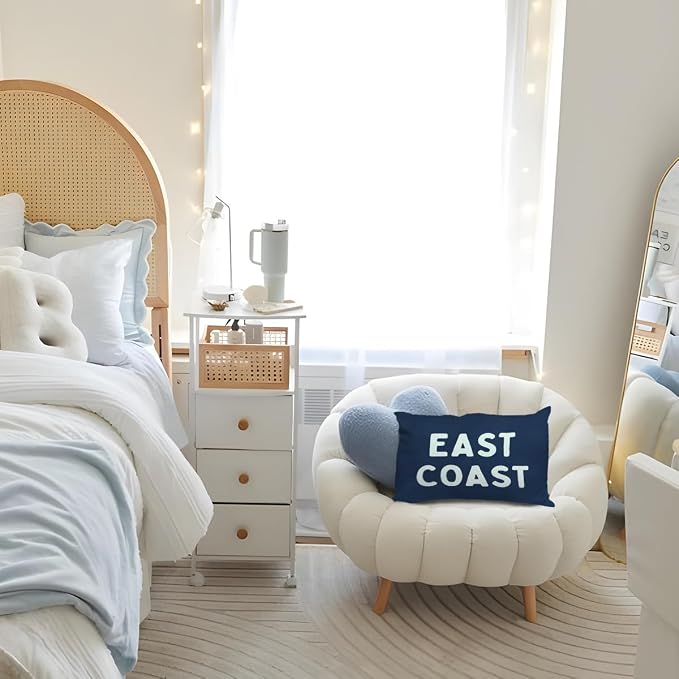 Coastal Throw Pillow Cover 12x20, Trendy Retro Dorm - Image 5