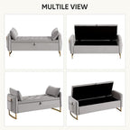 48" End of Bed Bench, Modern Storage Benches - Image 8