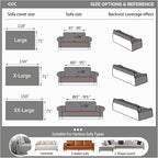 DREAMINGO Modern Minimalism Light Grey Couch Cover Sectional Sofa Covers - Image 2