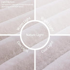 White Rabbit Striped Plush Rug 8'x10', Fluffy Shaggy Area Rug - Image 7
