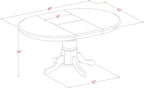 East West Furniture AVT-SBR-TP Avon Kitchen Dining Table - Image 3