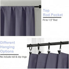 Simplebrand Greyish Purple Blackout Curtains - Image 4