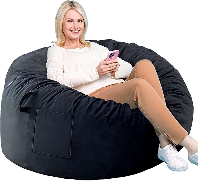 Bean Bag Chairs, Memory Foam Stuffing Bean Bag Chair by Unknown