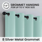 SimpleHome Aqua 100% Blackout Curtains Room Darkening Living Room 96 Inch | - Image 6