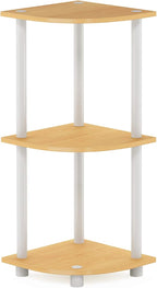 Furinno TURN-N-TUBE Corner Shelf, 3-Tier Corner Bookshelf, Display Storage - Image 6