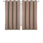 Blackout Curtains 66 x 54 Inch Long Cappuccino Curtains Set of 2 Panels Room - Image 2
