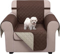 U-NICE HOME Reversible Oversized 28''Chair Covers, Coffee/Beige | Armchair Cover by U-NICEHOME