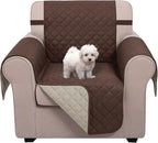 U-NICE HOME Reversible Oversized 28''Chair Covers, Coffee/Beige | Armchair Cover by U-NICEHOME
