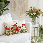 RABUSOFA Spring Summer Outdoor Geranium Pillow Cover Waterproof 12x20 - Image 5