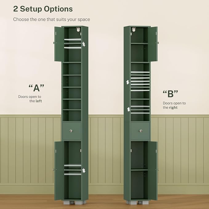 TEENFON Bathroom Cabinet, Narrow Bathroom Storage Cabinet - Image 5