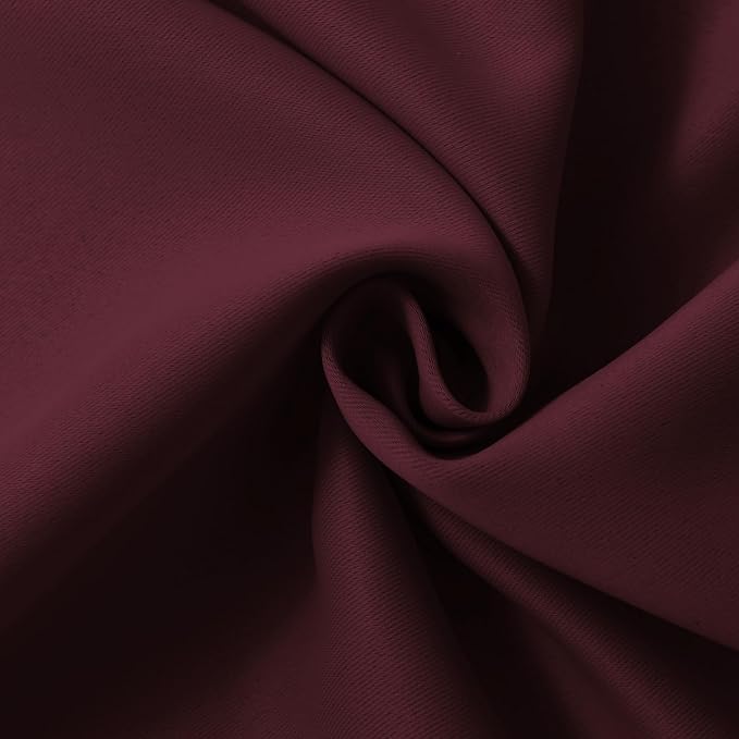 RV Blackout Curtains for Bedroom 52 x 36 Inch Long Burgundy 2 Panel | Thermal - Image 8