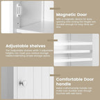 Iwell 67" Tall Bathroom Cabinet, Storage Cabinet - Image 6