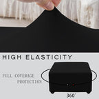 Super Stretch Ottoman Cover- Soft Form Fit Ottoman Cover Rectangular Ottoman - Image 5