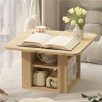 Japanese Style Solid Wood Side Table – Square Coffee Table by Unknown
