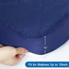 Cot Mattress Pad Protector Waterproof, Quilted Cot Size Mattress Cover 30" X - Image 5