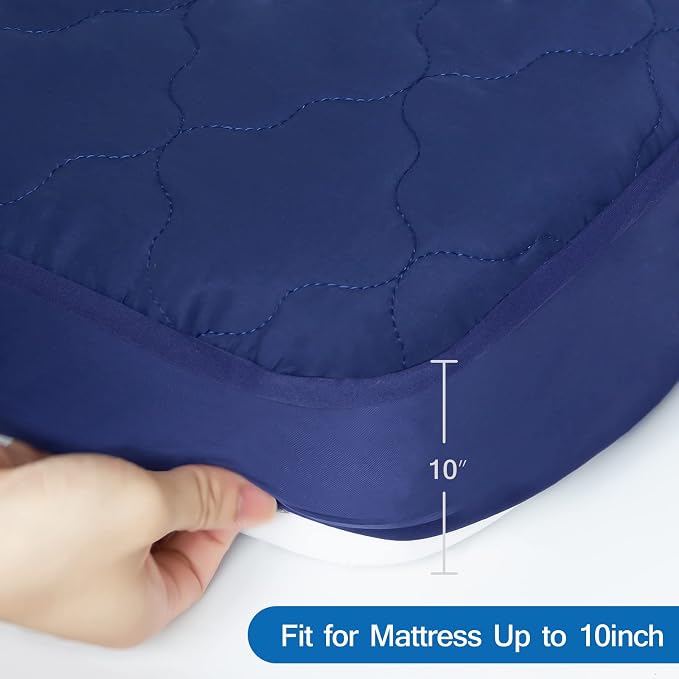 Cot Mattress Pad Protector Waterproof, Quilted Cot Size Mattress Cover 30" X - Image 5