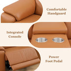 Power Recliner Sectional Sofa, Leather Recliner Sofa - Image 5