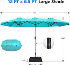 SUPERJARE 13FT Outdoor Patio Umbrella - Image 8