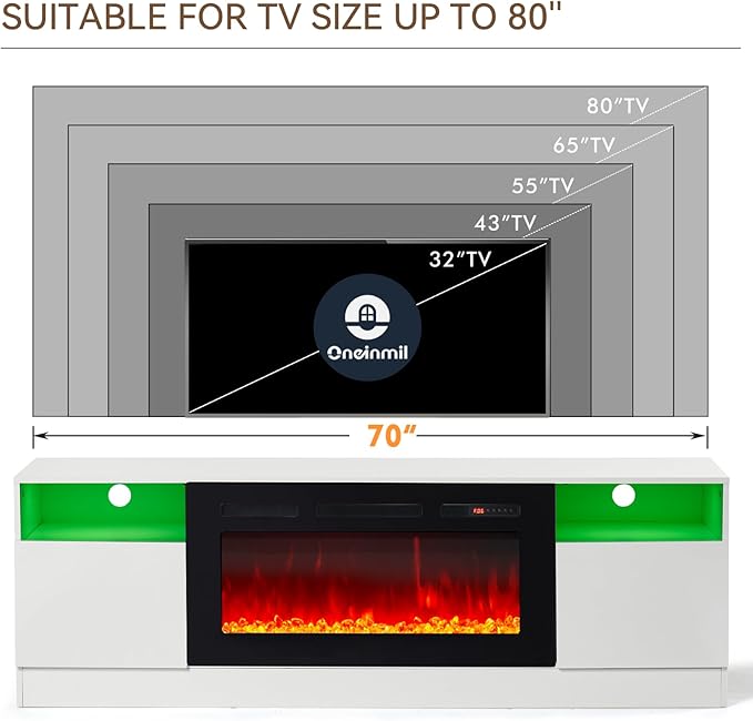 oneinmil Fireplace TV Stand - Image 6