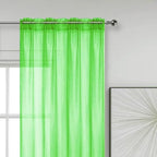SpaceDresser Sheer Voile Window Treatment Rod Pocket Curtain Panels - Image 3