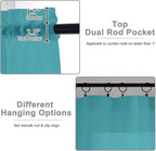Kitchen Curtains 24 Inch Length Tier 2 Pieces, Turquoise Sheer Curtain Solid - Image 4