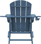 SERWALL Folding Adirondack Chair, HDPE Adirondack Chairs Set of 2, Plastic - Image 12
