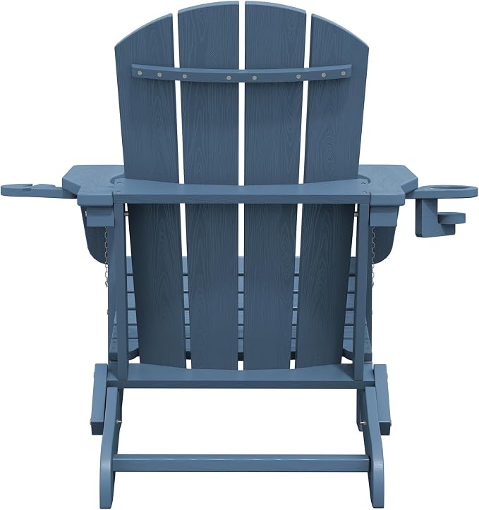 SERWALL Folding Adirondack Chair, HDPE Adirondack Chairs Set of 2, Plastic - Image 12