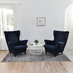 KRFOONN Stretch Wing Chair Slipcovers Printed 2 Piece Wingback Chair Covers - Image 7