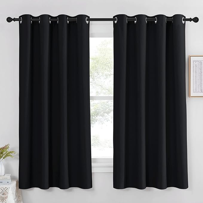 NICETOWN Black Out Curtains 63 inch Long by NICETOWN