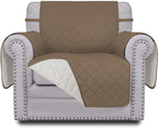 Easy-Going Reversible Couch Cover, Small Chair, Camel/Ivory | Machine Washable by Easy-Going