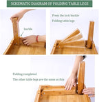 Folding Table, Japanese-Style Household Square Bamboo Tables, Computer Table - Image 7